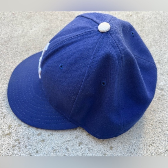 Los Angeles Dodgers Men's New Era 59Fifty Blue Fitted Cap 7 5/8 MLB Baseball LA - Picture 14 of 14